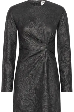 Zadig & Voltaire Rixina Cuir Froisse Lyhyt Mekko Black