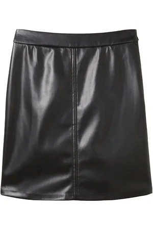 TOM TAILOR Skirt Fake Leather Lyhyt Hame Black