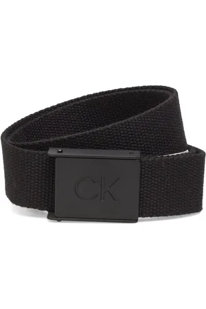Calvin Klein Ck Monogram Buckle Belt Sport Belts Classic Belts Black