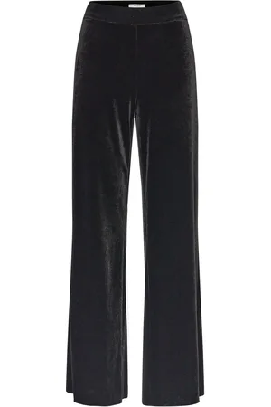 Dante 6 D6Alvie Velvet Palazzo Pants Bottoms Trousers Suitpants Black