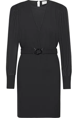 Dante 6 D6Marvey Contrast Sheer Dress Lyhyt Mekko Black