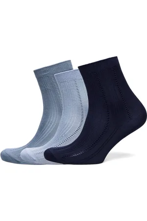 Beck Söndergaard Solid Drake Sock 3 Pack Lingerie Socks Regular Socks Blue