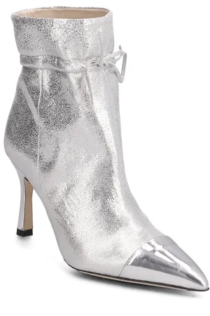 Custommade Amanda Twinkle Shoes Boots Ankle Boots Ankle Boots With Heel Silver