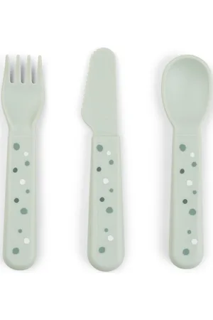 Done by Deer Foodie Cutlery Set Happy Dots Home Meal Time Cutlery Green D By Deer