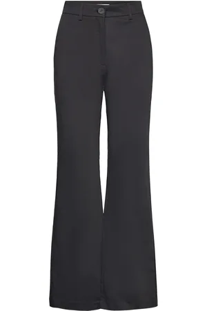 Tamaris Carlo Highwaist Straight Pants Bottoms Trousers Suitpants Black
