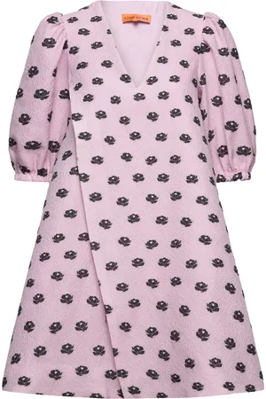 STINE GOYA Brethel, 1919 Textured Jacquard Designers Short Dress Pink