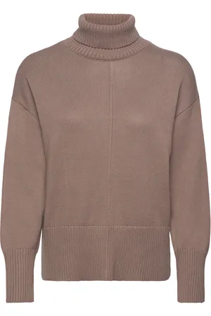 Levete Room Lr-Elaine Tops Knitwear Turtleneck Brown