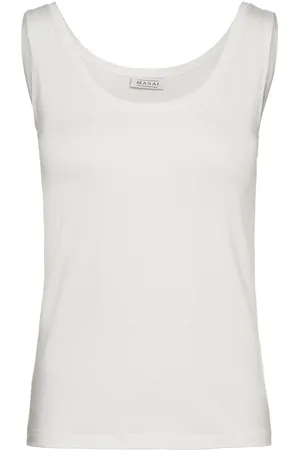 Masai Maels Tops T-shirts & Tops Sleeveless White