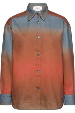 Hosbjerg Mercy Denim Shirt Tops Overshirts Orange
