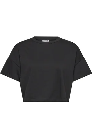 Noisy May Nmalena S/S O-Neck Semicrop Top Fwd Noos Tops T-shirts & Tops Short-sleeved Black