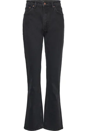 Nudie Jeans Rowdy Ruth Almost Black Bottoms Jeans Boot Cut Black
