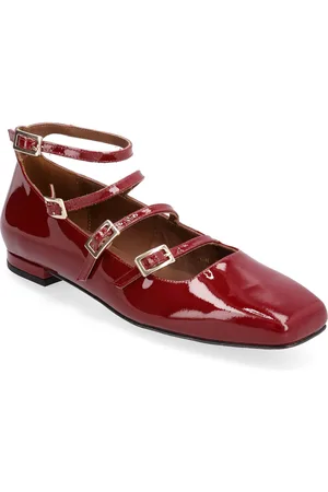 ALOHAS Luke Onix Coffee Brown Leather Ballet Flats Shoes Mary Jane Shoe Burgundy