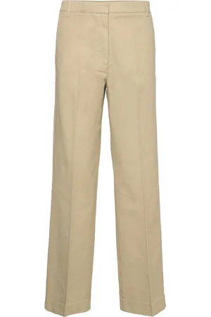 DAY Birger et Mikkelsen Calle - Canvas Twill Bottoms Trousers Wide Leg Beige