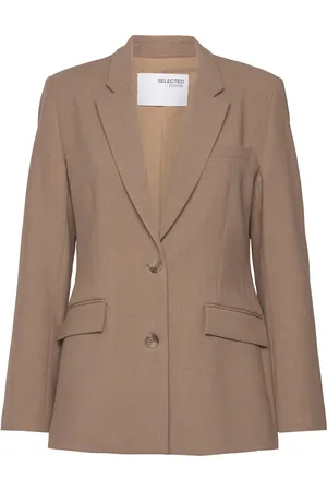 SELECTED Slfrita Ls Classic Blazer Camel Mel Noos Blazers Single Breasted Blazers Brown