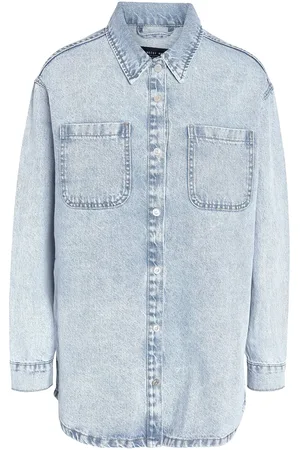 Noisy May Nmalva L/S Denim Shacket Az352Lb Noos Tops Shirts Denim Shirts Blue