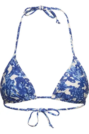 Rosemunde Triangle Bikini Top Swimwear Bikinis Bikini Tops Triangle Bikinitops Blue