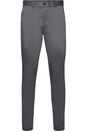 Calvin Klein Satin Stretch Slim Chino Bottoms Trousers Chinos Grey