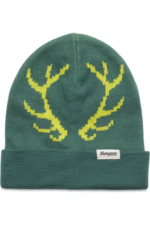 Bergans Antlers Kids Beanie Dark Creamy Rouge/Light Creamy Rouge Sport Headwear Hats Beanie Green