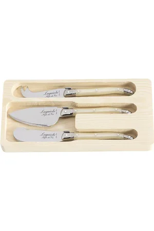 Laguiole Style de Vie Cheese Knives Laguiole Set 3 Home Tableware Cutlery Cheese Knives Cream