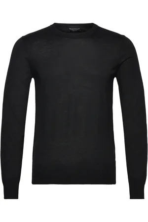 Emporio Armani Sweater Designers Knitwear Round Necks Black