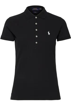 Ralph Lauren Slim Fit Stretch Polo Shirt Tops T-shirts & Tops Polos Black