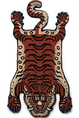 Bongusta Frankie Tiger Rug Small Home Textiles Rugs & Carpets Wool Rugs Brown
