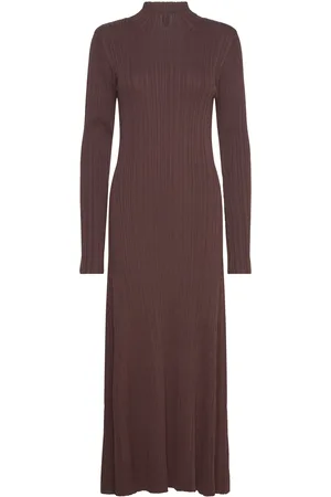 Holzweiler Tulip Knit Dress Designers Maxi Dress Brown
