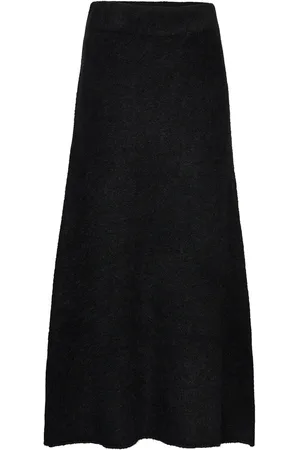Holzweiler Fure Fluffy Knit Skirt Designers Maxi Black