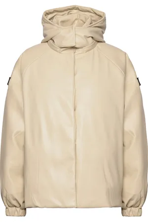 ROTATE Cropped Bomber Jacket Designers Jackets Bomber Beige