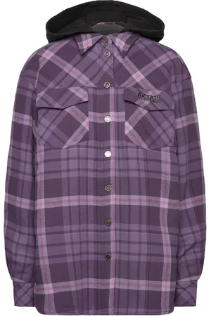 ROTATE Flannel Over D Shirt Designers Overshirts Purple