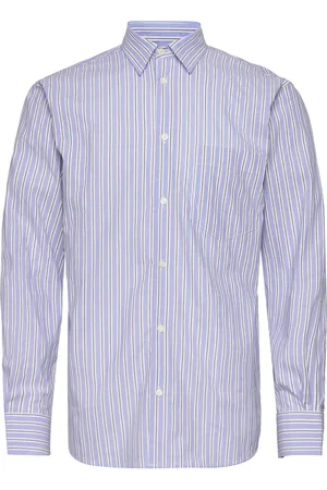 WoodWood Nico Poplin Shirt Designers Shirts Casual Blue
