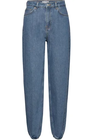 SELECTED Slfemma Hw Aqua Blue Denim Jogger Jeans Bottoms Jeans Straight-regular Blue