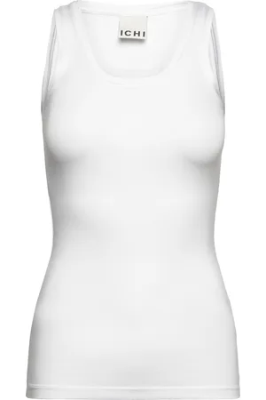 Ichi Ihzola Plain To Tops T-shirts & Tops Sleeveless White