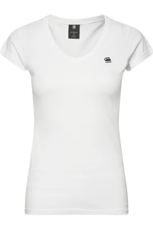 G-Star Eyben Slim V T S\S Wmn Tops T-shirts & Tops Short-sleeved White