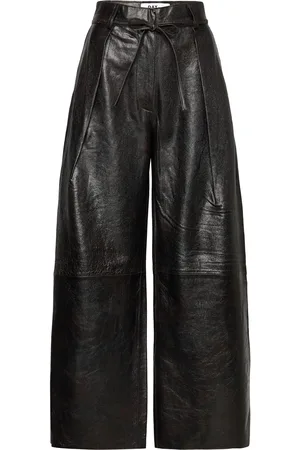 DAY Birger et Mikkelsen Ricardo - Sleek Leather Bottoms Trousers Leather Leggings-Housut Black