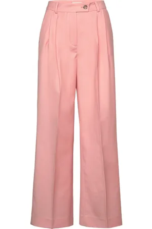 GANT Rel Wide Leg Pant Bottoms Trousers Wide Leg Pink