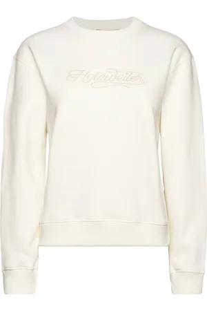 Holzweiler Evoke Embroidery Crew Designers Sweat-shirts & Hoodies Sweat-shirts White