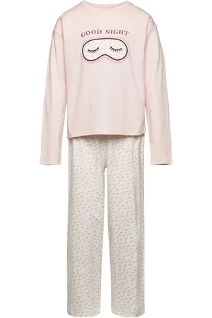 MANGO Printed Long Pyjamas Pyjamasetti Pyjama Pink