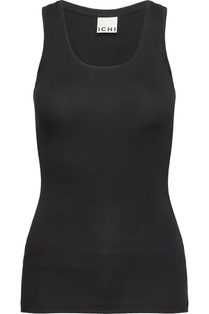 Ichi Ihzola Plain To Tops T-shirts & Tops Sleeveless Black