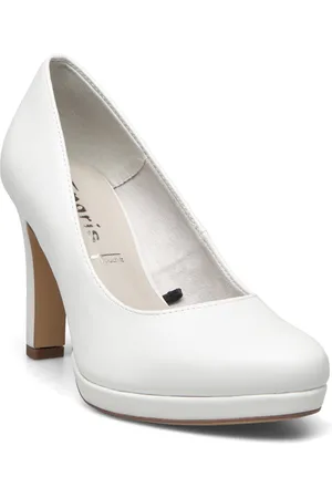 Tamaris Women Court Sho Shoes Heels Pumps Classic White