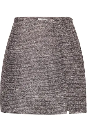 Dante 6 D6Martinez Tweed Skirt Lyhyt Hame Grey