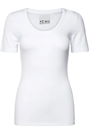 Ichi Ihzola Plain Ss Tops T-shirts & Tops Short-sleeved White