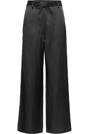 DAY Birger et Mikkelsen David - High Shine Blend Rd Bottoms Trousers Wide Leg Black
