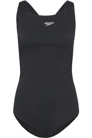 Speedo Womens Endurance+ Medalist Sport Swimsuits Black