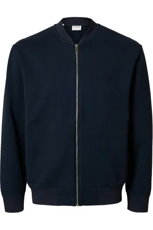 SELECTED Slhmack Sweat Bomber Ls Noos Bombertakki Takki Navy
