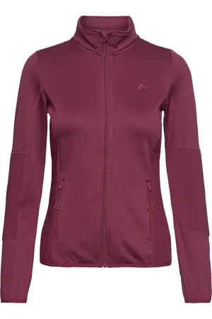 ONLY Onpjetta Hn Fz Ls Fleece Jck Noos Sport Sweat-shirts & Hoodies Fleeces & Midlayers Burgundy