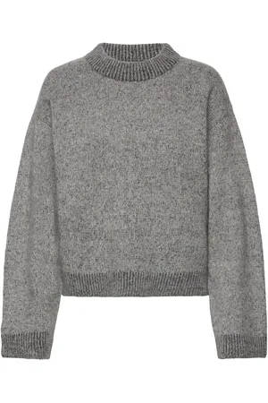 Holzweiler Tine Knit Crew Neck Designers Knitwear Jumpers Grey