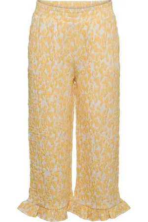 Little Pieces Pkmaya Culotte Pant Bottoms Trousers Yellow