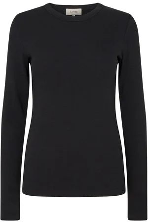 Levete Room Lr-Numbia Tops T-shirts & Tops Long-sleeved Black