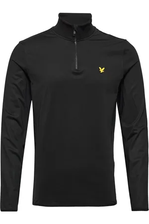 Lyle & Scott Tech 1/4 Zip Midlayer Sport T-shirts Long-sleeved Black